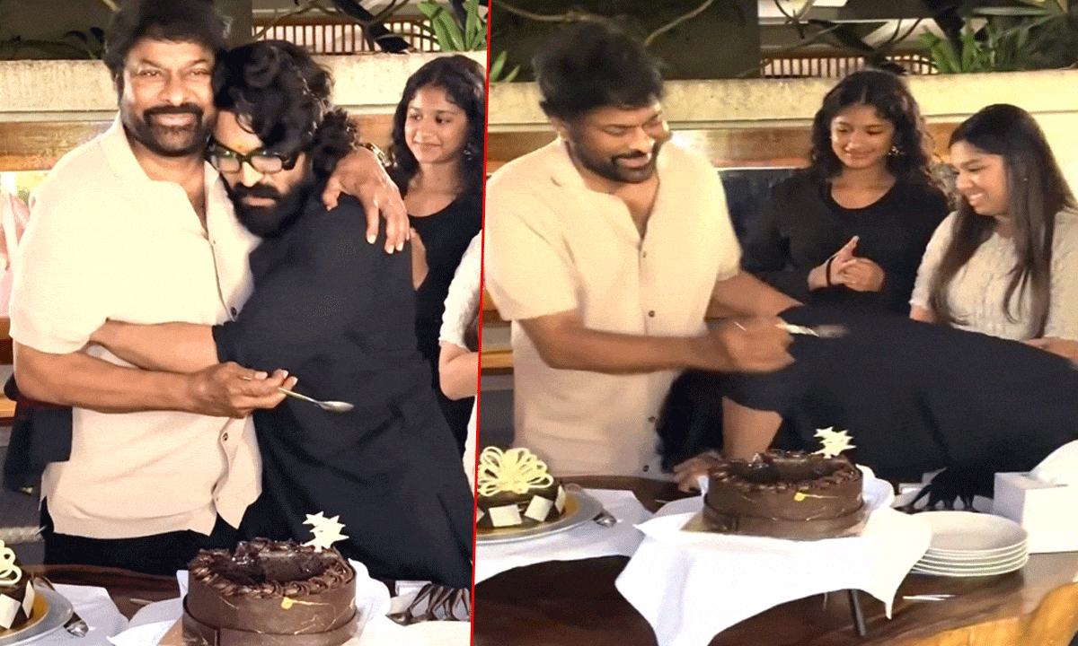 Ram Charan touches Chiranjeevi’s feet while celebrating his 70th birthday