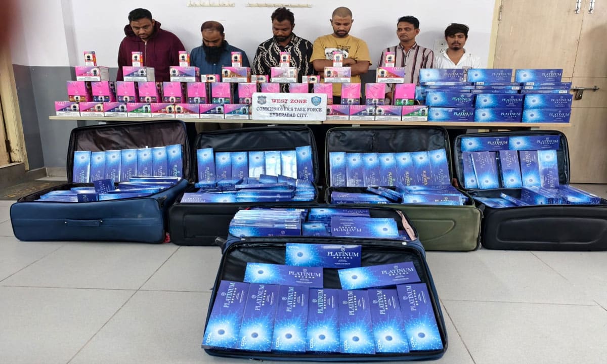 Hyderabad Task Force Busts Dubai-Smuggling Gang, ₹25 Lakh Worth E-Cigs Seized