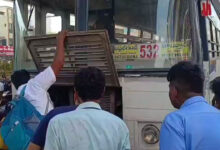 Fire Breaks Out in RTC Bus at Bahadurpura Junction, Alert Public Averts Major Disaster