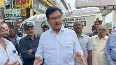 Waterlogging Around Ameerpet Metro Station After Heavy Rain, HYDRAA Commissioner Inspects