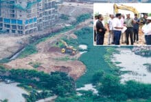 HYDRAA Cracks Down on Vasavi Construction for Blocking Key Drain Near Hitech City; Case Registered