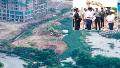 HYDRAA Cracks Down on Vasavi Construction for Blocking Key Drain Near Hitech City; Case Registered