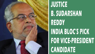 Who is Justice B. Sudarshan Reddy? India Bloc’s Pick for Vice-President Candidate