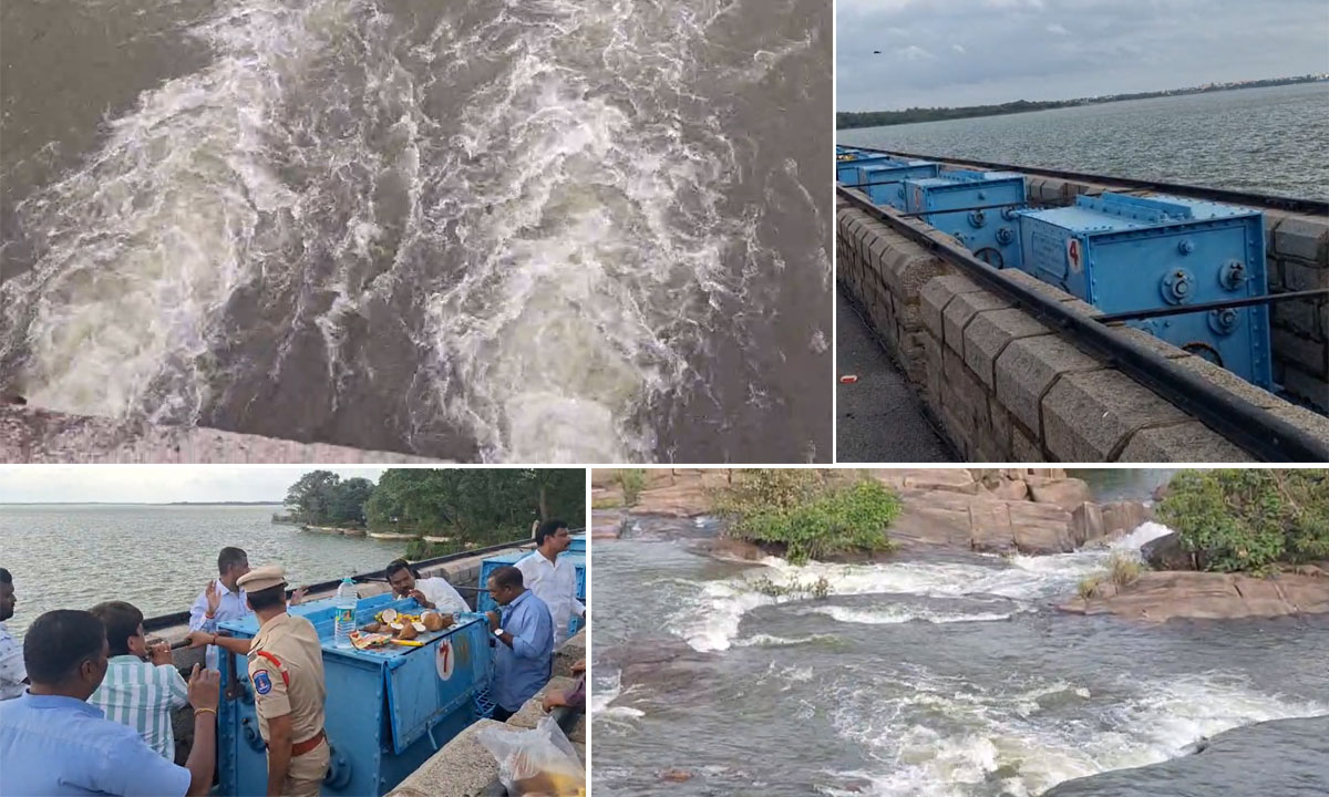 Osman Sagar Reservoir Overflows, Two Gates Opened to Release Water