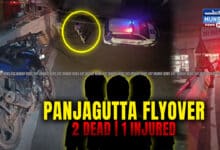 Horrific Road Accident on Panjagutta Flyover, Two Dead, One Seriously Injured