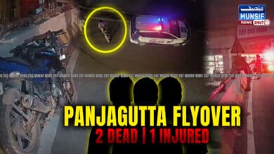 Horrific Road Accident on Panjagutta Flyover, Two Dead, One Seriously Injured