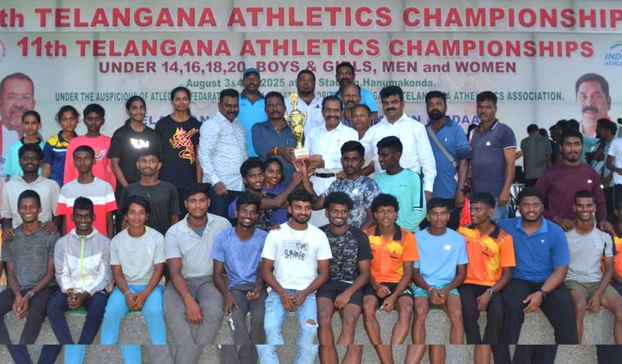 Khammam District Wins Overall Title at 11th Telangana State (South Zone) Junior Athletics Championships 2025