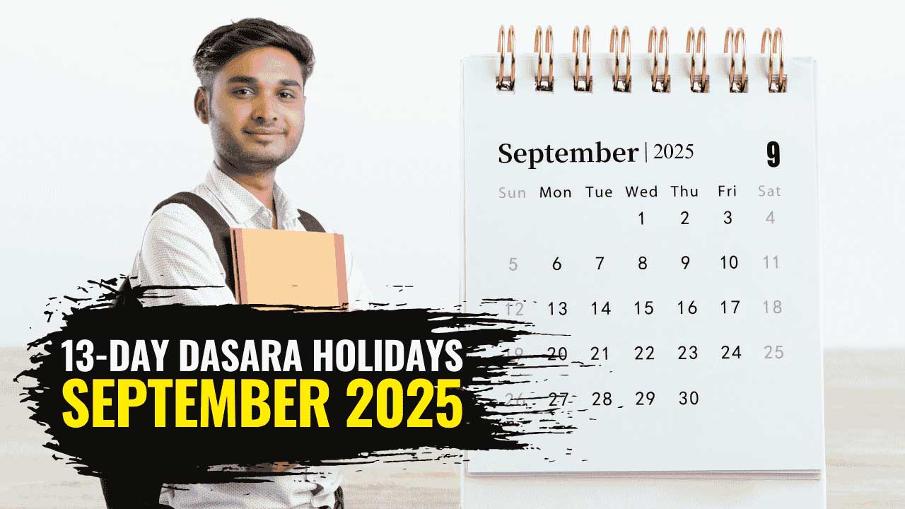 Students in Telangana can look forward to a 13-day break for the Dasara festival in 2025, as announced by the School Education Department.