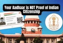 A collection of Indian identity cards like Aadhaar and PAN, which are for identification purposes, not for proving citizenship.