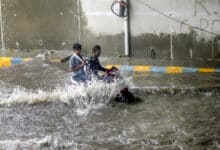 Few areas in Hyderabad remain flooded following heavy rain