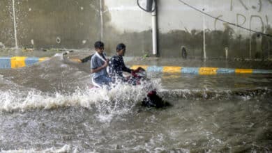 Few areas in Hyderabad remain flooded following heavy rain