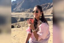 Yami Gautam enjoys a cup of “chai” in Leh with her father