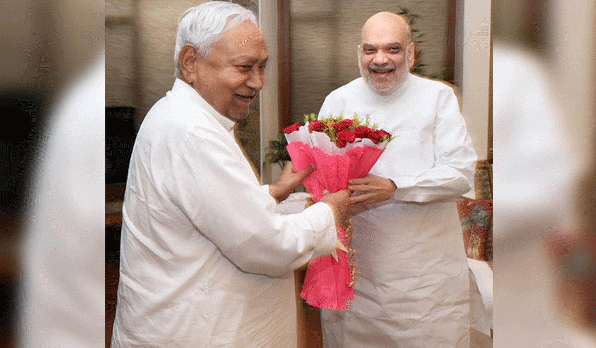 CM Nitish Kumar and Amit Shah hold closed-door meet in Patna