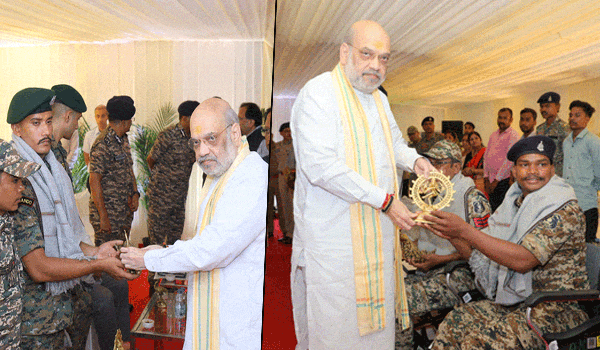 Amit Shah felicitates ‘Op Black Forest’ heroes, reiterates resolve for Naxal-free nation