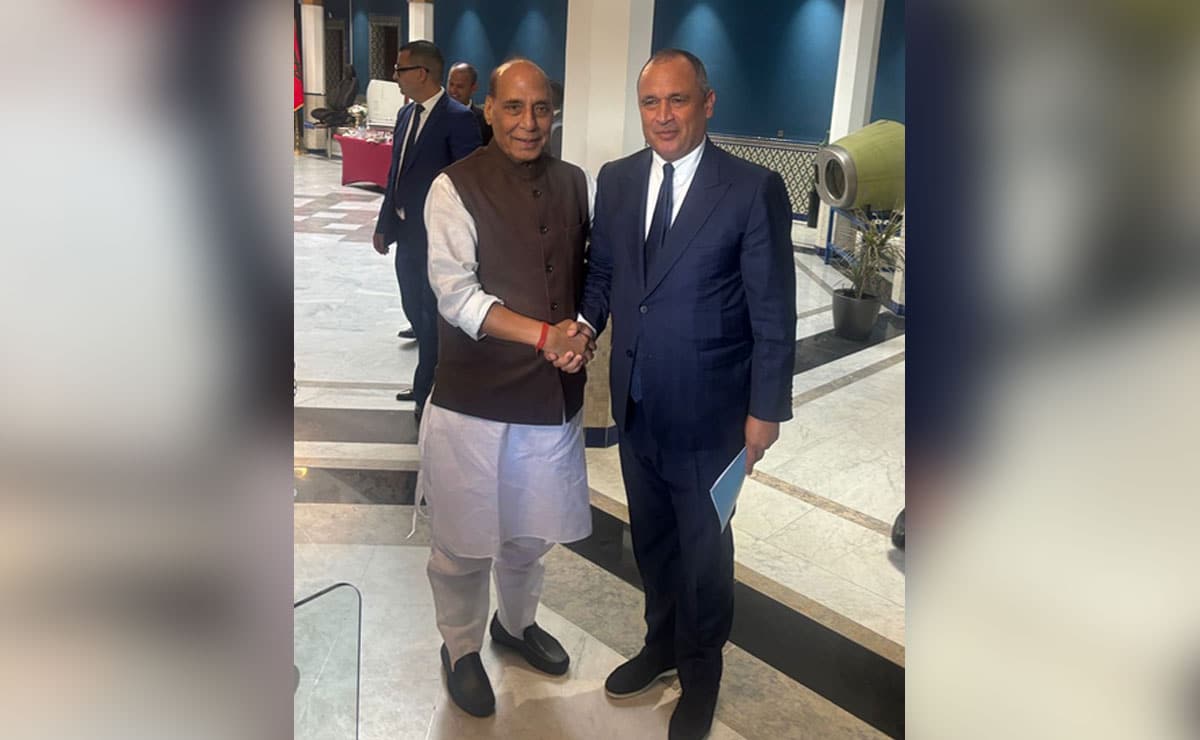 Rajnath Singh discusses defence sector ties with Morocco Minister