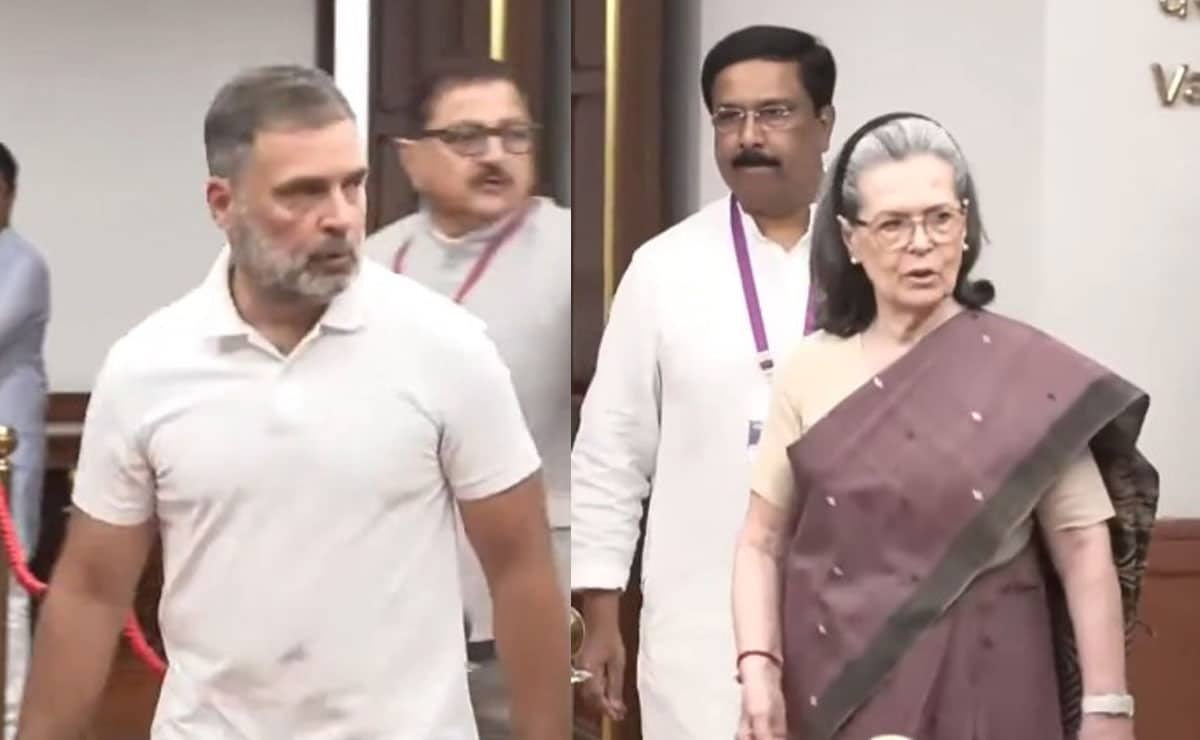Sonia, Rahul Gandhi cast their votes for VP election