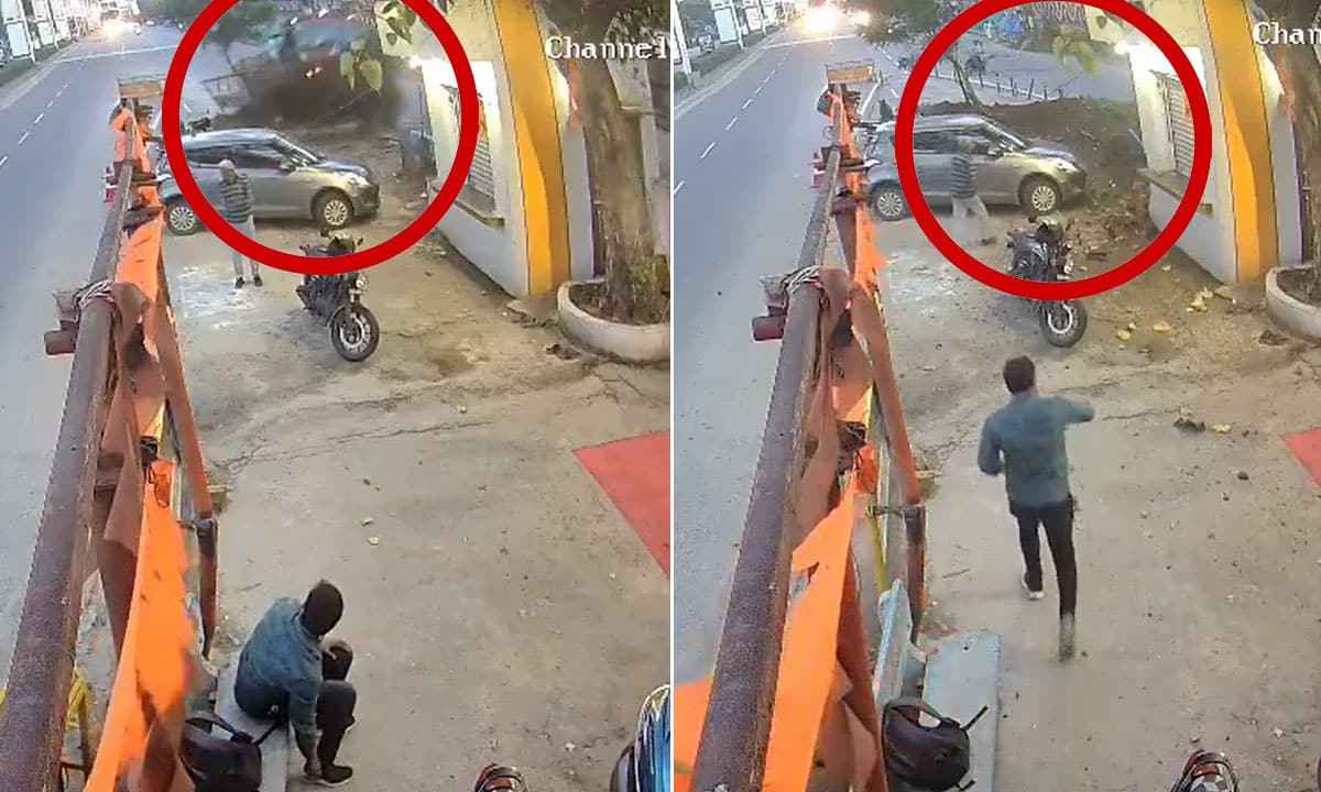 Hyderabad: Septic Tanker Crashes into Uppal Temple, Driver Critically Injured