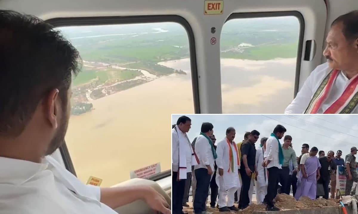 Kamareddy Floods: CM Conducts Aerial Survey, Pledges ₹5 Lakh Aid to Victims’ Families