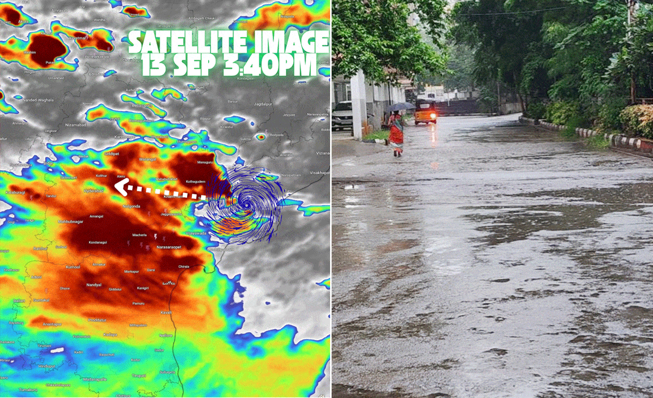 Heavy Rain Lashes Hyderabad, IMD Issues Alert for Several Telangana Districts