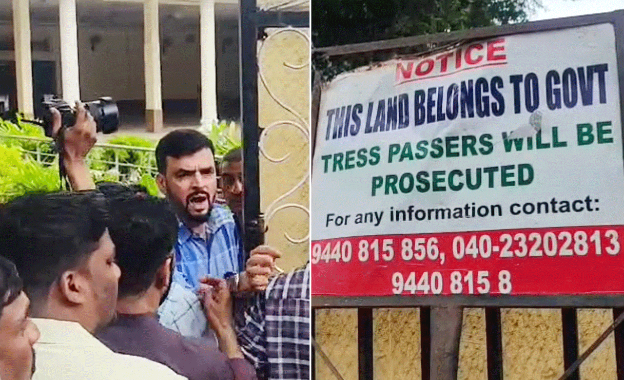 Tense Showdown in Hyderguda: AIMIM Leaders Clash with Officials Over Function Hall Seizure