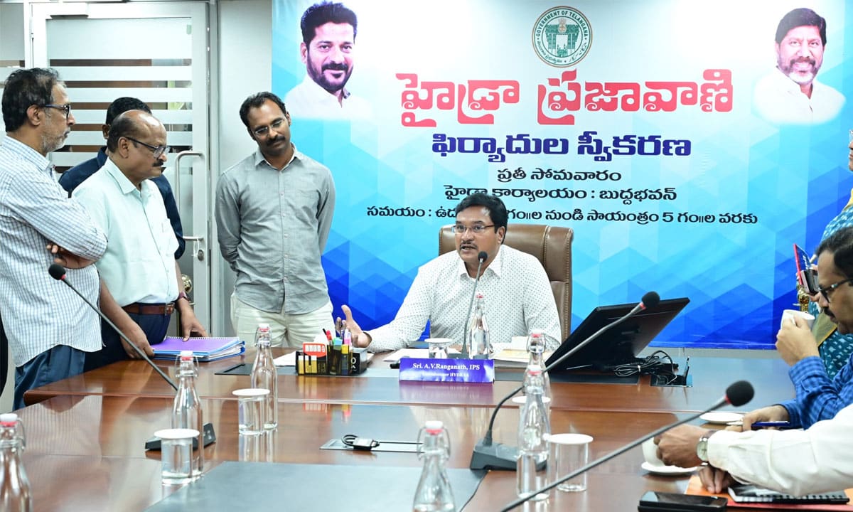 Hyderabad: 36 Complaints Filed in HYDRAA Prajavani Over Public Issues, Commissioner Orders Action