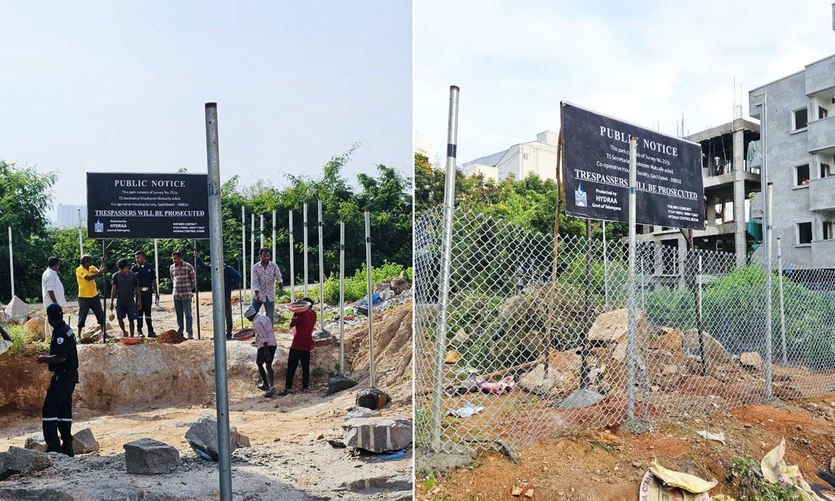 Hyderabad: HYDRAA Secures 600-Sq. Yd Land in Gachibowli Worth ₹11 Crore