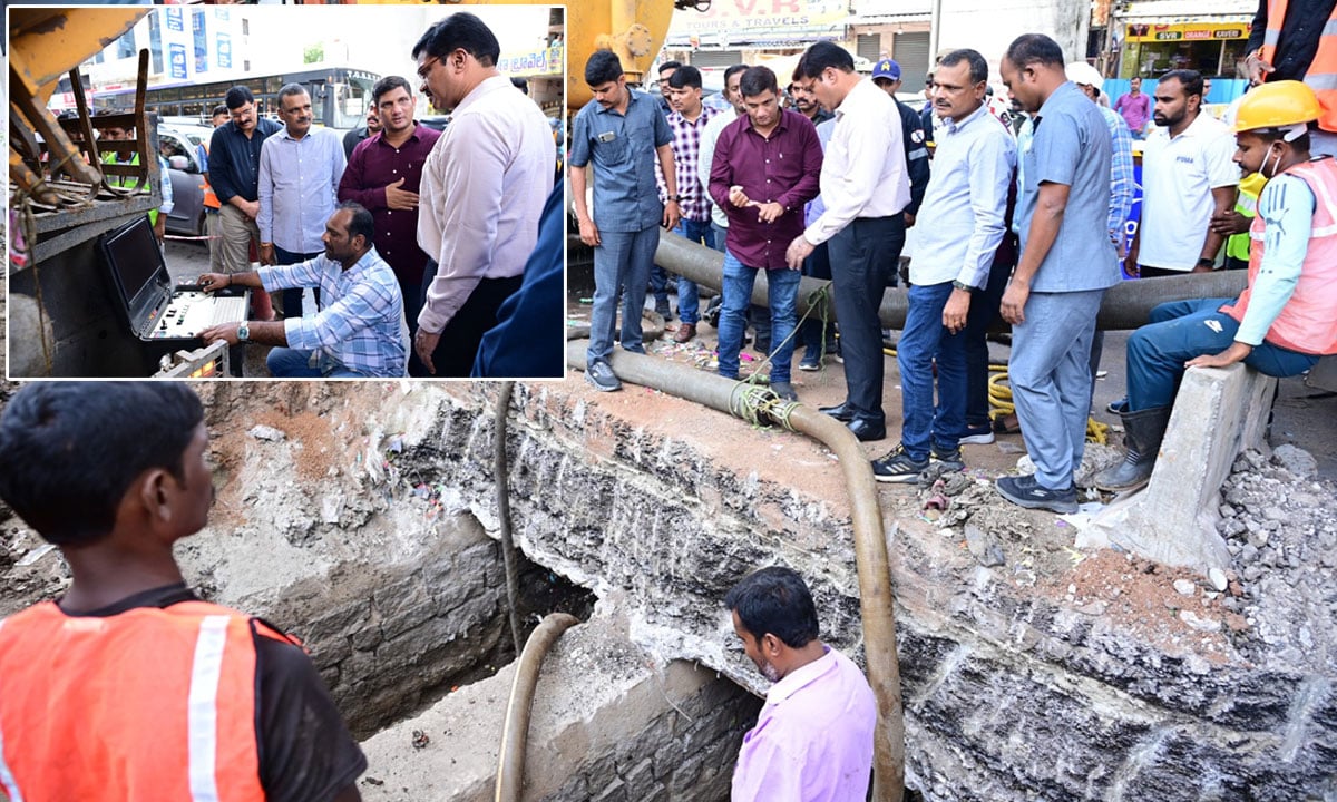 Hyderabad: HYDRAA Commissioner Inspects Silt Removal at Ameerpet Metro with Robo Technology