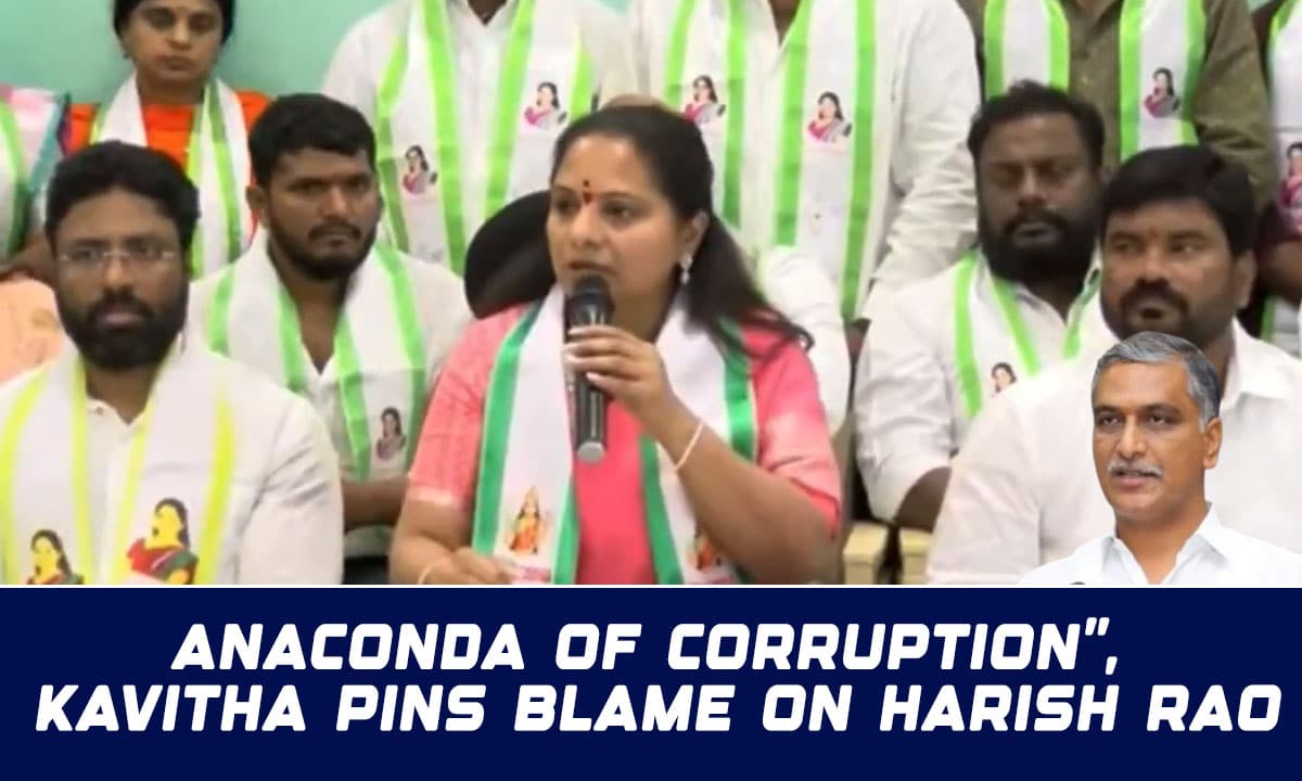 Kaleshwarama Case: “Anaconda of Corruption”, Kavitha Pins Blame on Harish Rao, Says KCR was Made Scapegoat