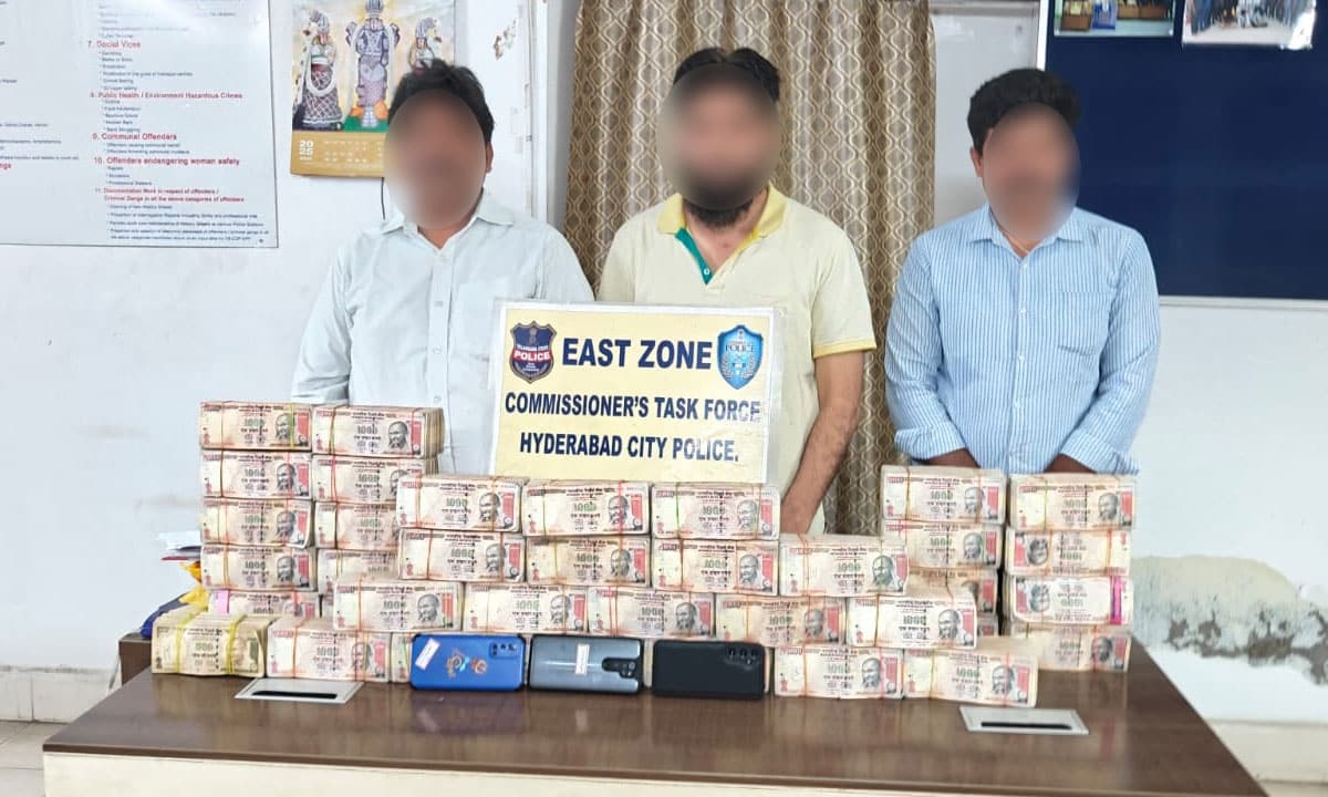 Hyderabad Police Arrest 4 in Rs. 1.92 Crore Illegal Exchange of Old ₹500 & ₹1000 Notes