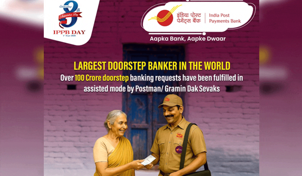 India Post Payments Bank processing billions of digital transactions, enabling doorstep services
