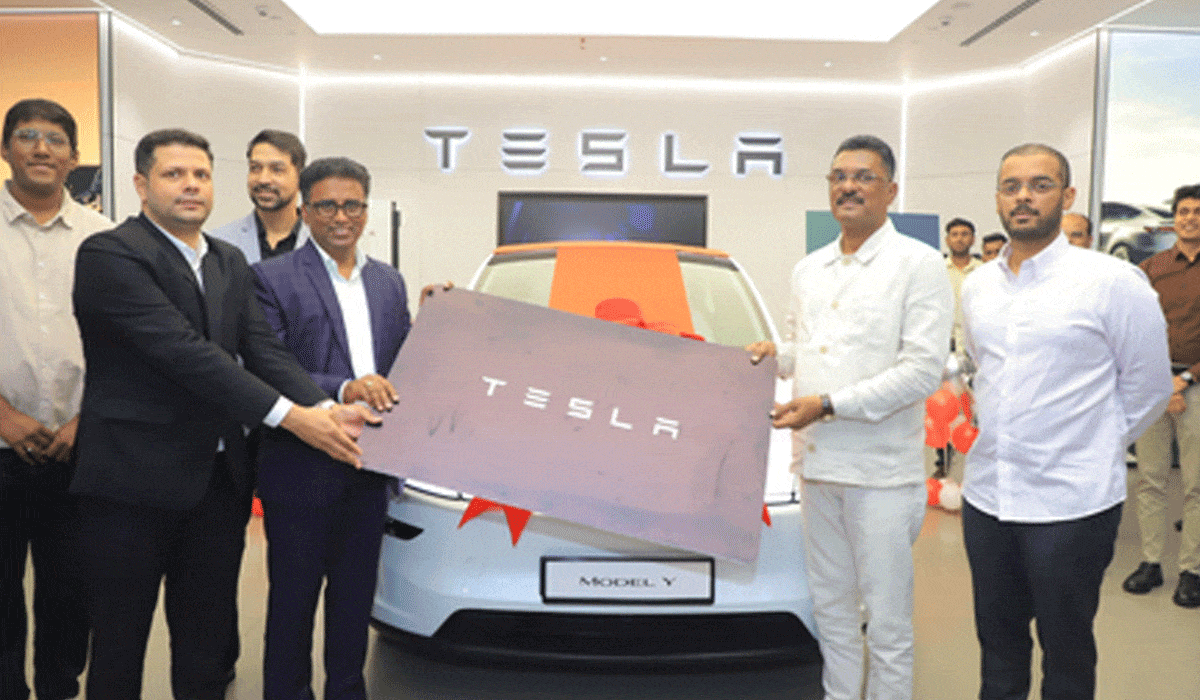 Maharashtra transport minister becomes first Tesla Model Y owner in India, vows to raise awareness about EVs