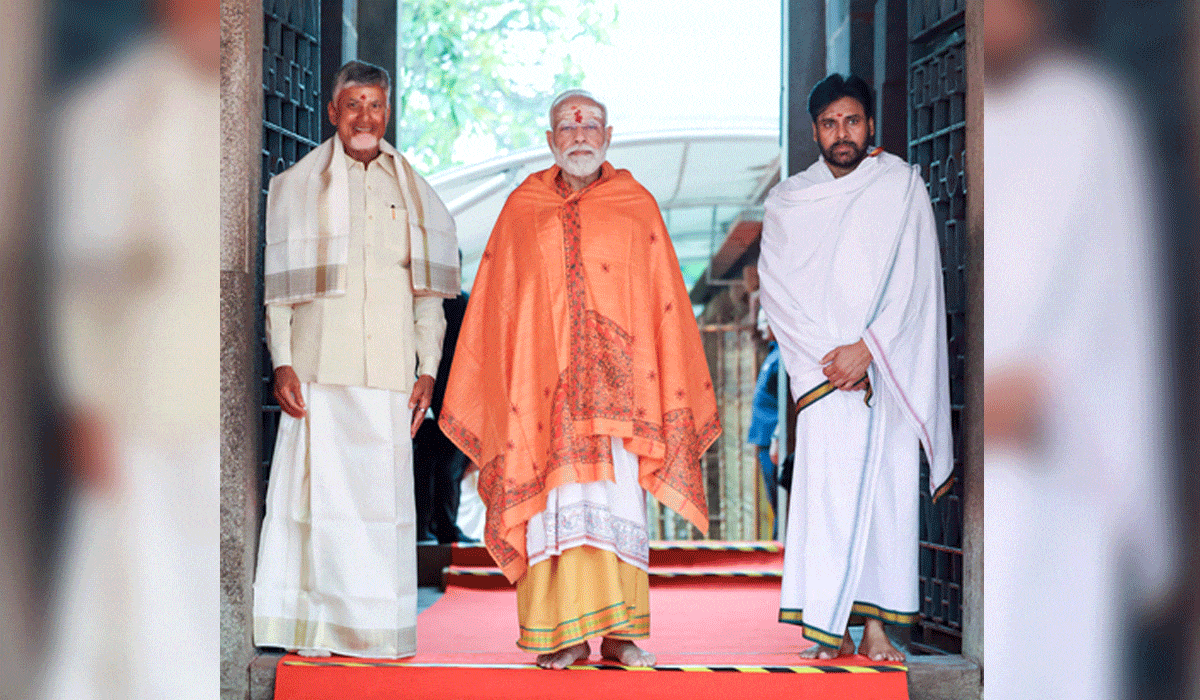 Prayed for well-being of Indians, says PM Modi after puja at Srisailam temple