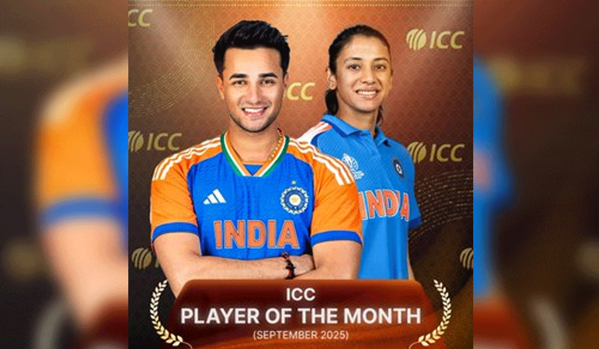 Abhishek, Smriti named ICC Players of the Month for September