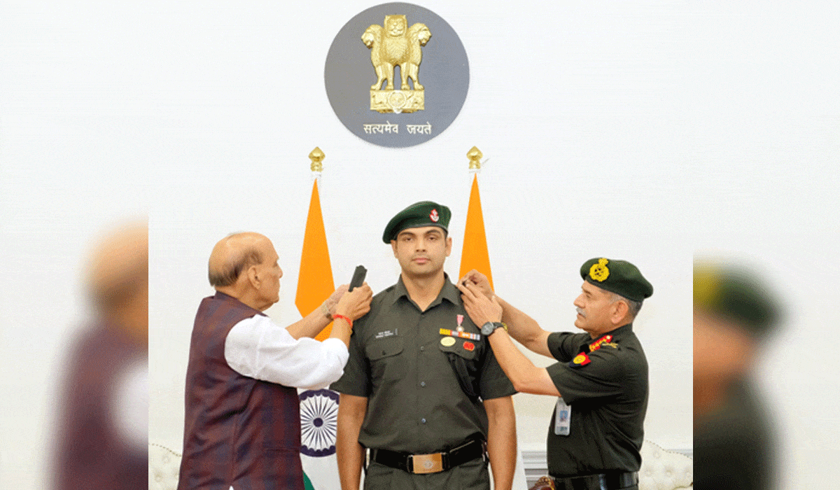 Rajnath Singh confers rank of Honorary Lieutenant Colonel to javelin star Neeraj Chopra