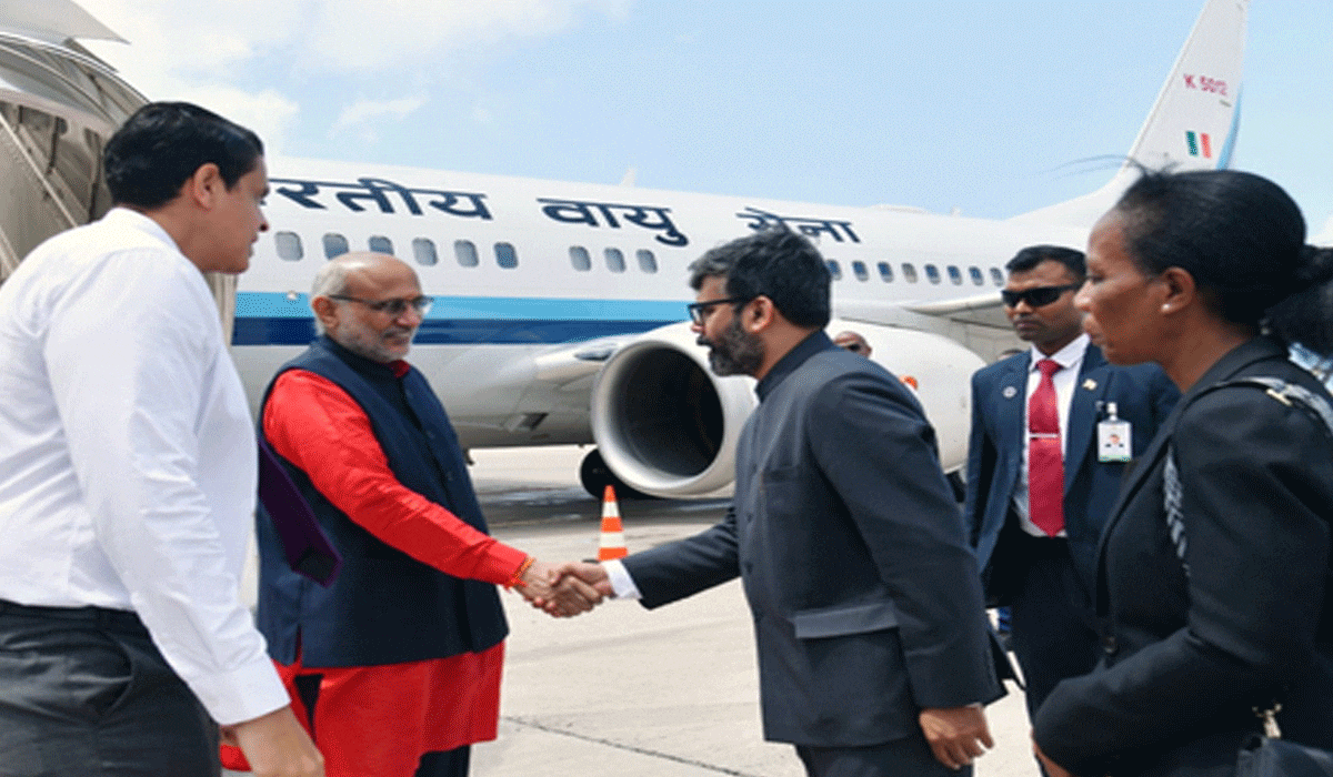 VP Radhakrishnan arrives in Seychelles to attend swearing-in ceremony of President-elect