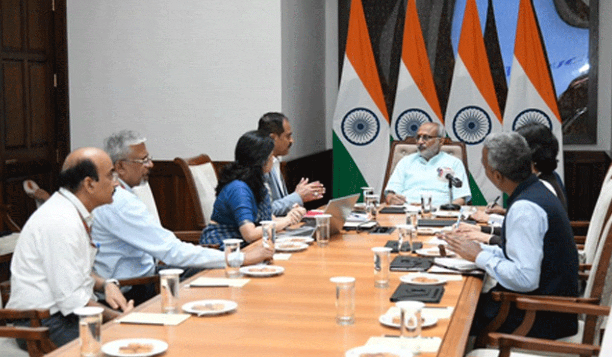 VP Radhakrishnan meets Rajya Sabha Secretariat officials