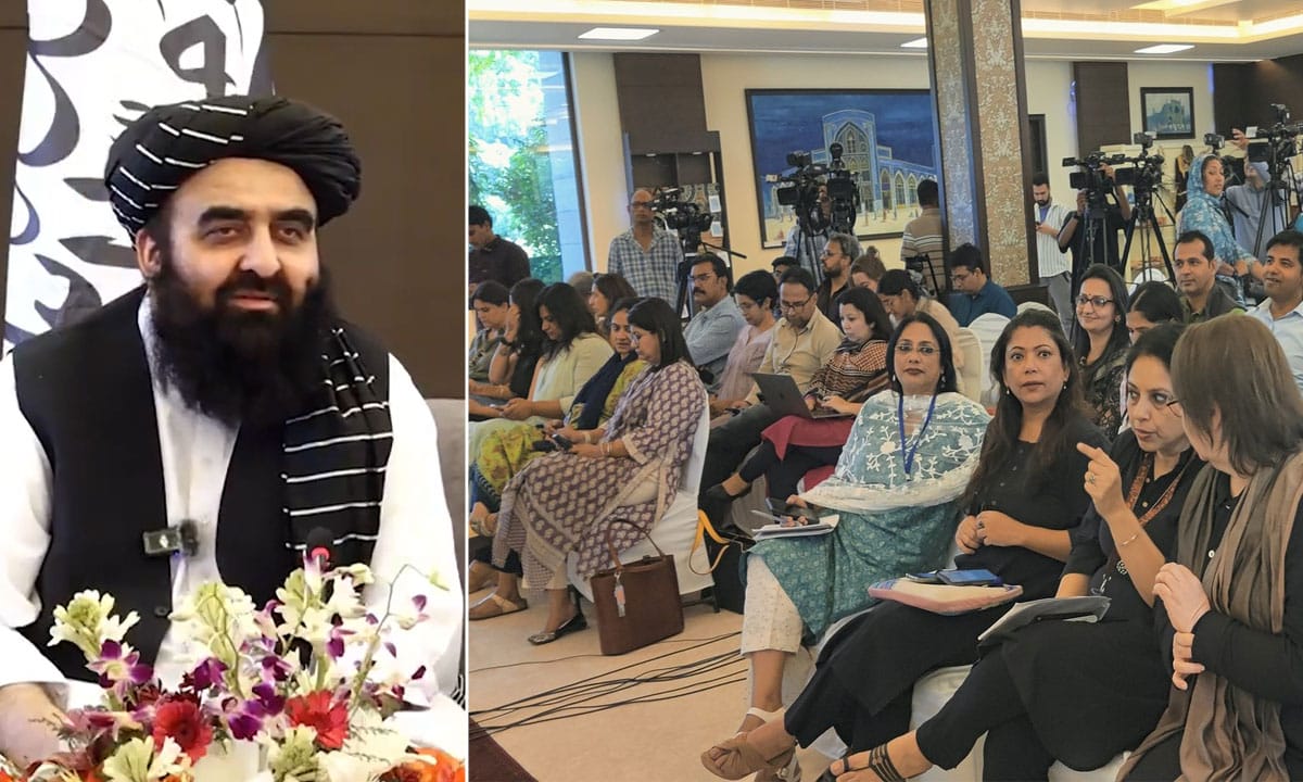 Women Journalists Attend Muttaqi’s Second Delhi Press Briefing; Afghan FM Calls Previous Absence a ‘Technical Issue’