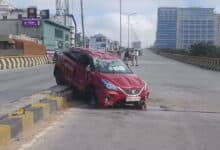 Speeding Car Overturns on JNTU Flyover; Two Foreign Students Detained for Questioning