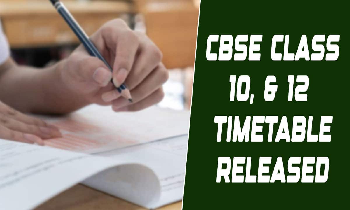 CBSE Releases 2026 Board Exam Schedule for Classes 10 and 12; Check Full Timetable
