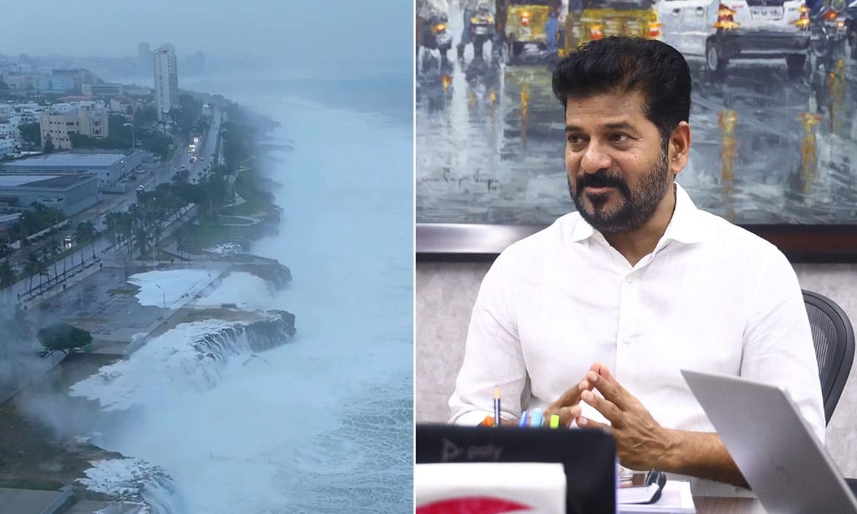 Cyclone Montha Brings Heavy Rain to Telangana, CM Reddy Reviews Preparedness, Evacuation Plans