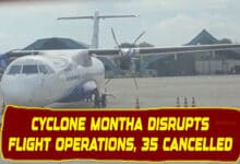 Cyclone Montha Disrupts Flight Operations: 35 Flights Cancelled Between Shamshabad and Andhra Cities