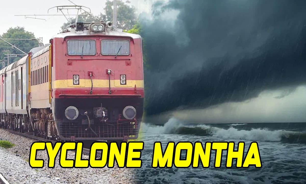 Railways on High Alert as Cyclone Montha Nears Andhra Coast; Train Services May Be Affected