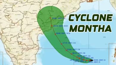 Cyclone Montha Shifts Toward North Telangana; IMD Warns of Heavy Rain and Flood Risk