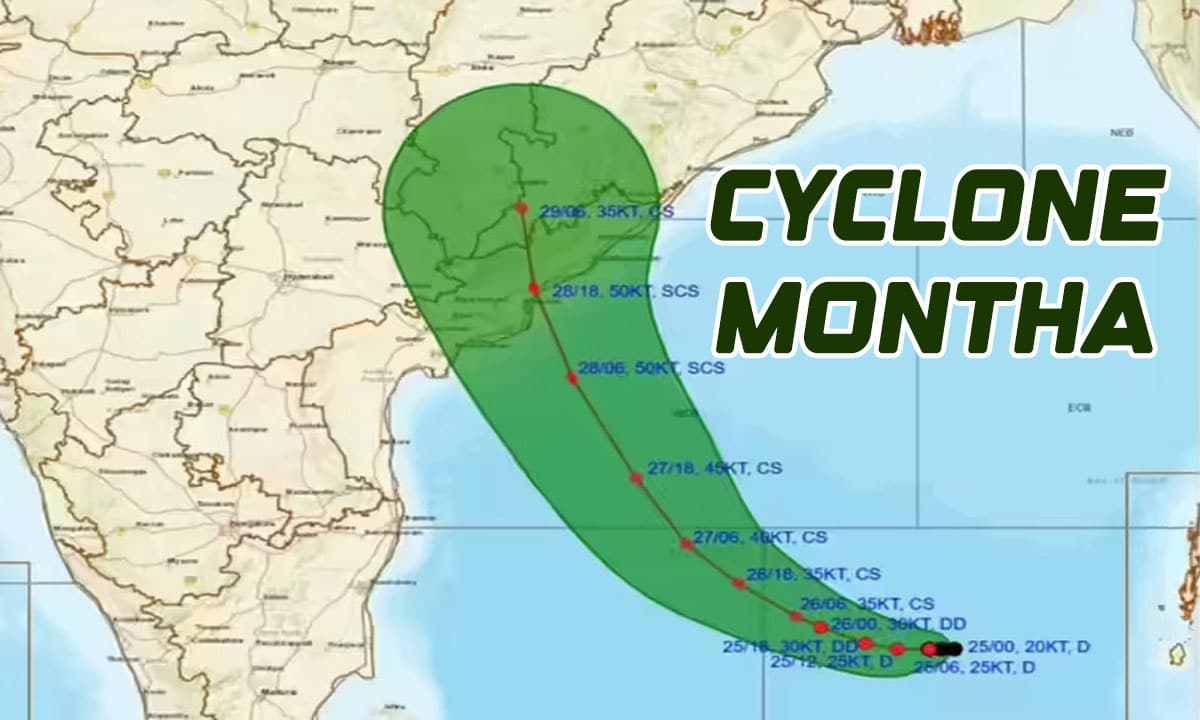Cyclone Montha Shifts Toward North Telangana; IMD Warns of Heavy Rain and Flood Risk