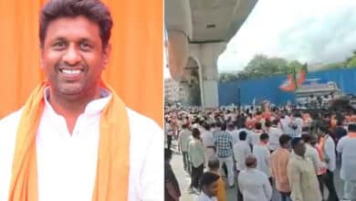 Traffic Chaos in Jubilee Hills as BJP’s Deepak Reddy Files Nomination with Massive Rally