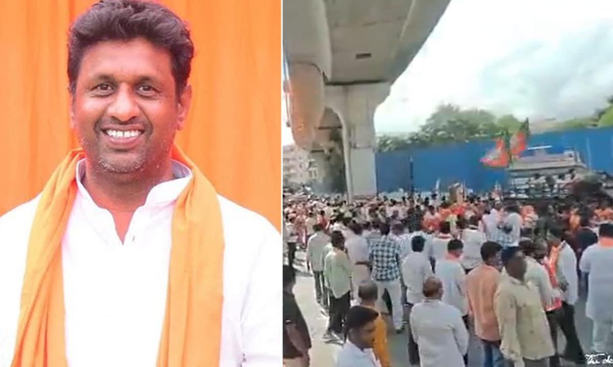 Traffic Chaos in Jubilee Hills as BJP’s Deepak Reddy Files Nomination with Massive Rally