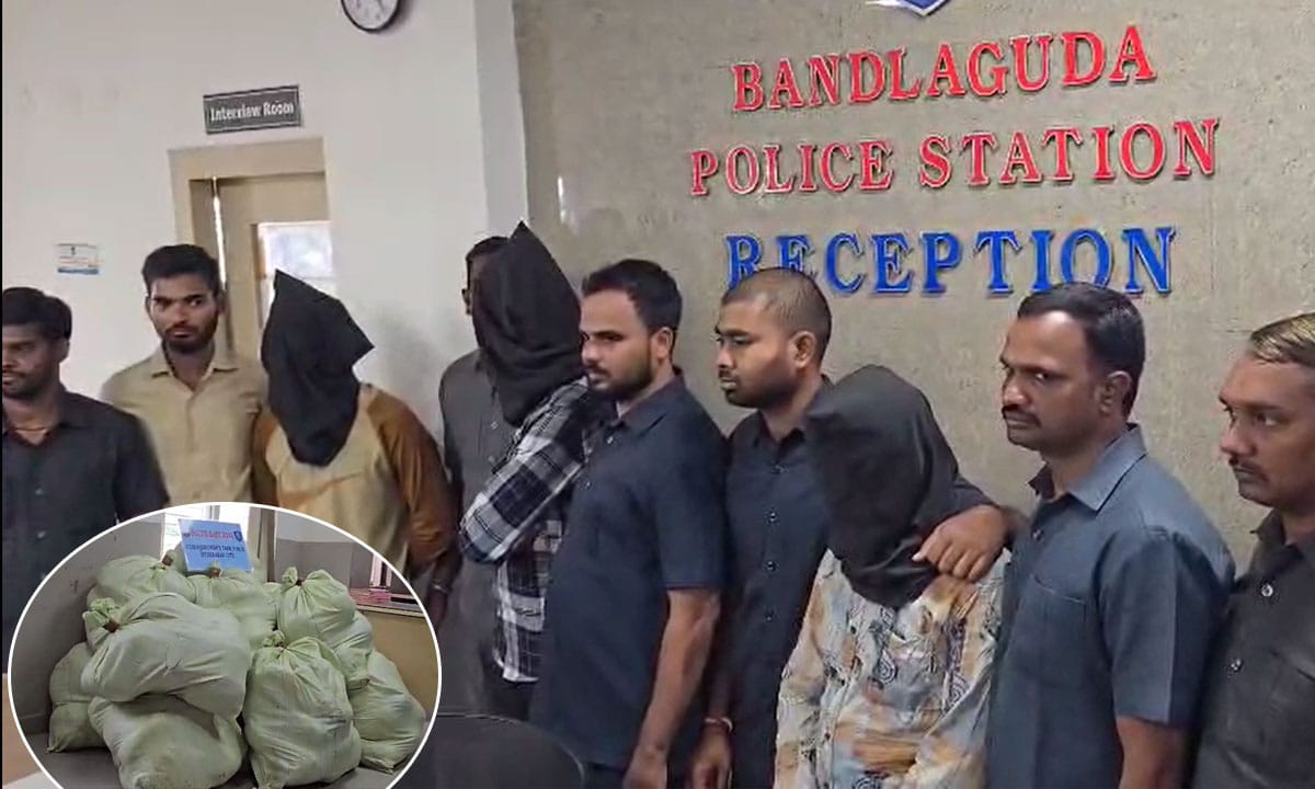 Interstate Drug Network Busted: Hyderabad Police Seize 908 Kg of Ganja Worth ₹2.7 Crore