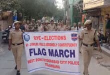 Hyderabad Police Conduct Flag March Ahead of Jubilee Hills By-Election
