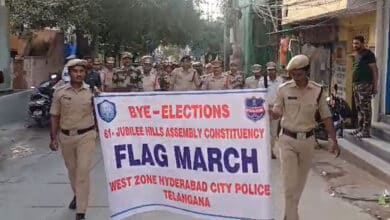Hyderabad Police Conduct Flag March Ahead of Jubilee Hills By-Election