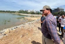 Ranganath Inspects Lake Works, Vows to Turn Hyderabad’s Cheruvus into Green Urban Retreats